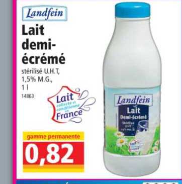 lait demi-écrémé landfein