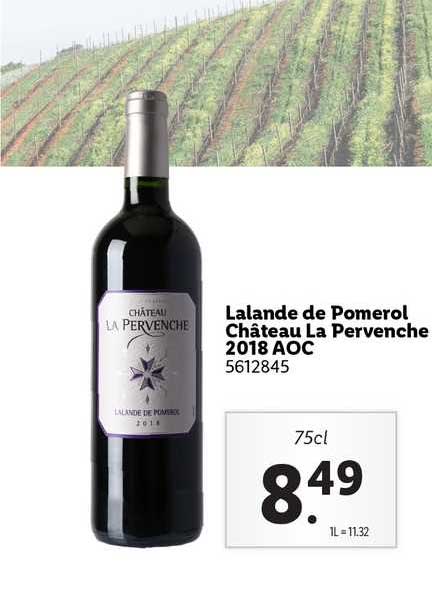 lalande de pomerol château la pervenche 2018 aoc