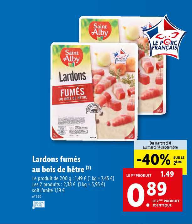 lardons fumés au bois de hêtre saint alby