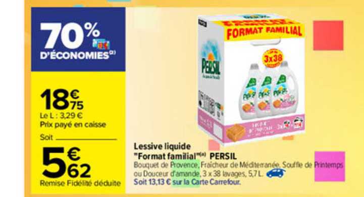 lessive liquide "format familial" persil