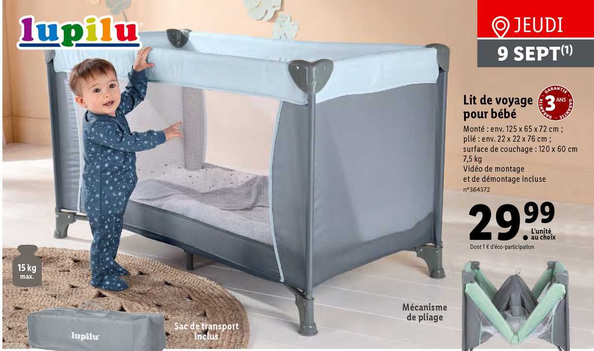 Lit De Voyage Pour Bébé Lupilu