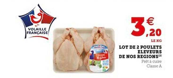 lot de 2 poulets éleveurs de nos régions