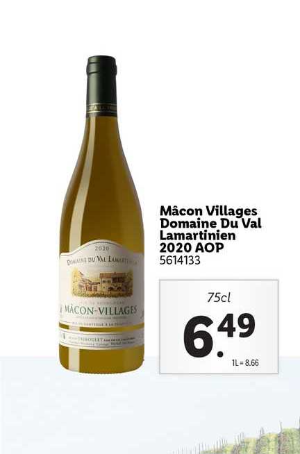 mâcon villages domaimne du val lamartinien 2020 aop