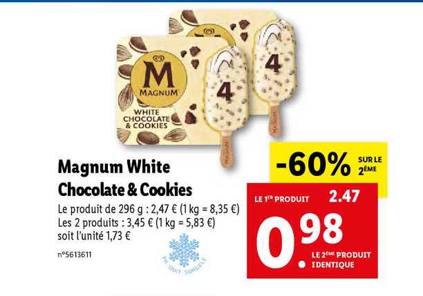 Magnum White Chocolate & Cookies