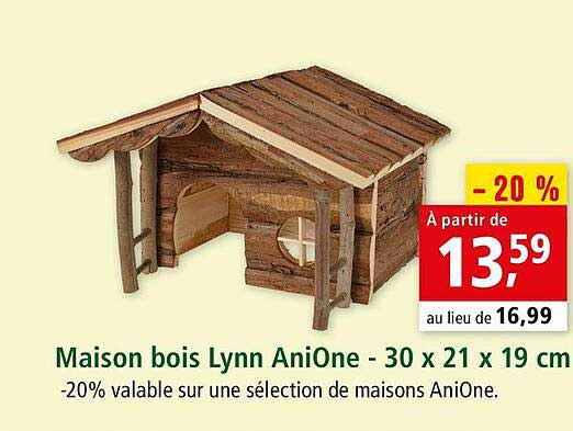maison bois lynn anyone - 30 x 21 x 19 cm
