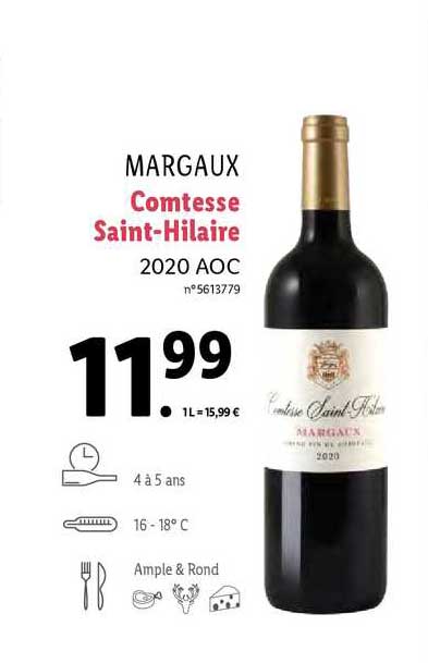 margaux comtesse saint-hilaire 2020 aoc