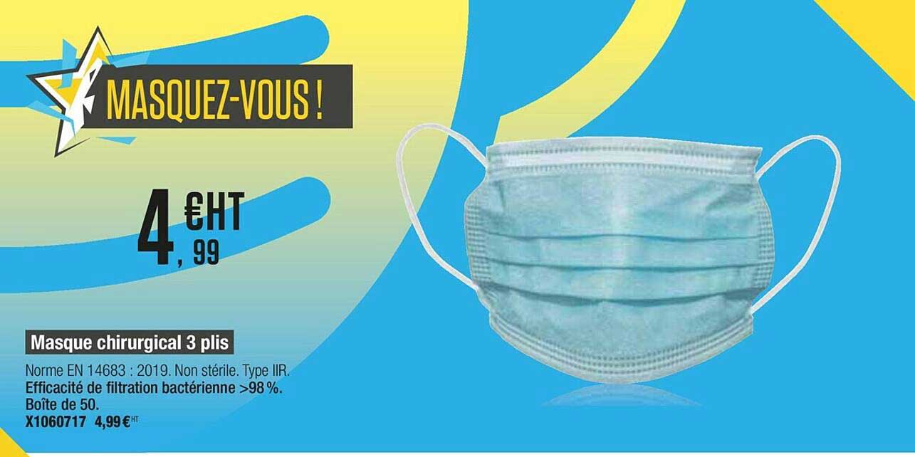 masque chirurgical 3 plis
