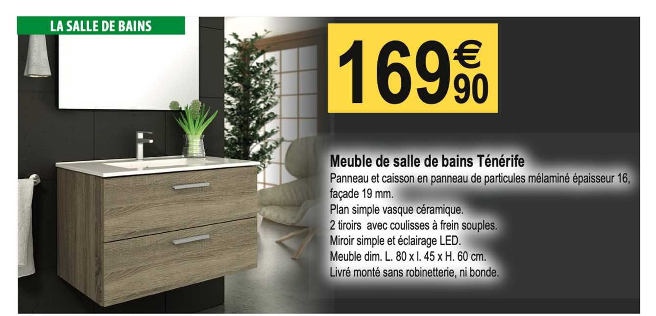 meuble de salle de bains ténérife