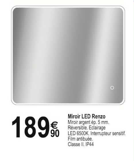 miroir led renzo