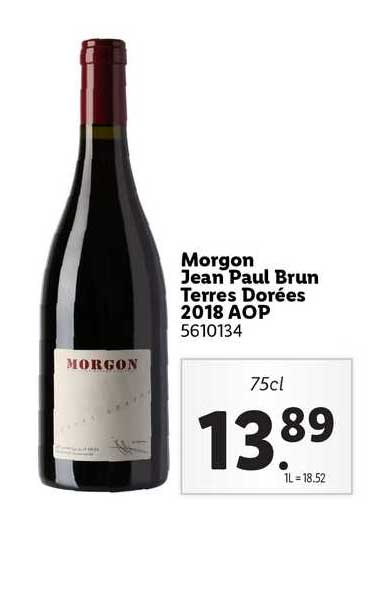 Morgon Jean Paul Brun Terres Dorées 2018 Aop