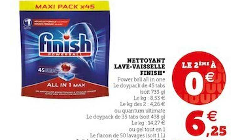 nettoyant lave-vaisselle finish