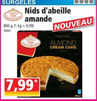 nids d'abeille amande