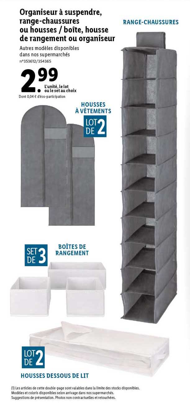 organiseur à suspendre, range-chaussures ou housses - boîte, housse de rangement ou organiseur