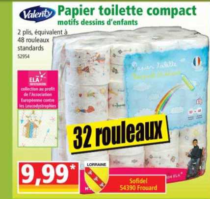 papier toilette compact motifs dessins d'enfant valenty