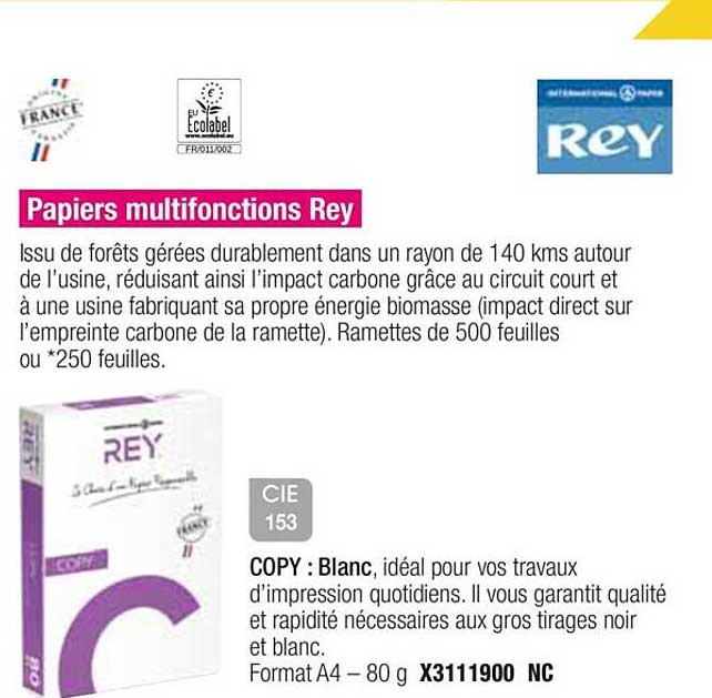 papiers multifonctions rey