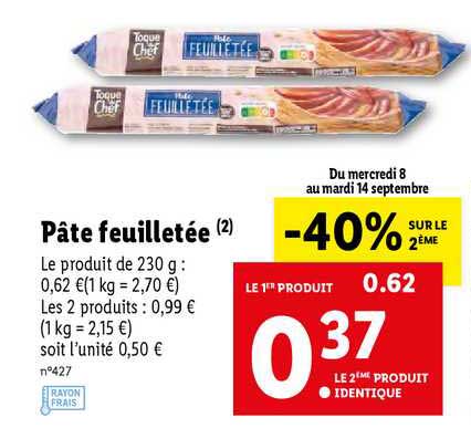 Pâte Feuilletée Toque Du Chef