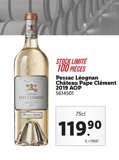 pessac léognan château pape clément 2019 aop
