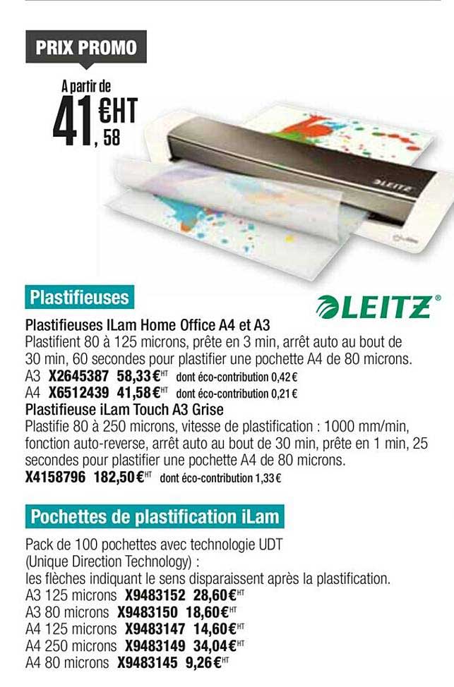 plastifieuses leitz pochettes de plastification ilam