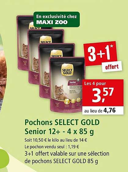 pochons select gold senior 12+