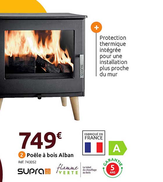 poêle à bois alban supra