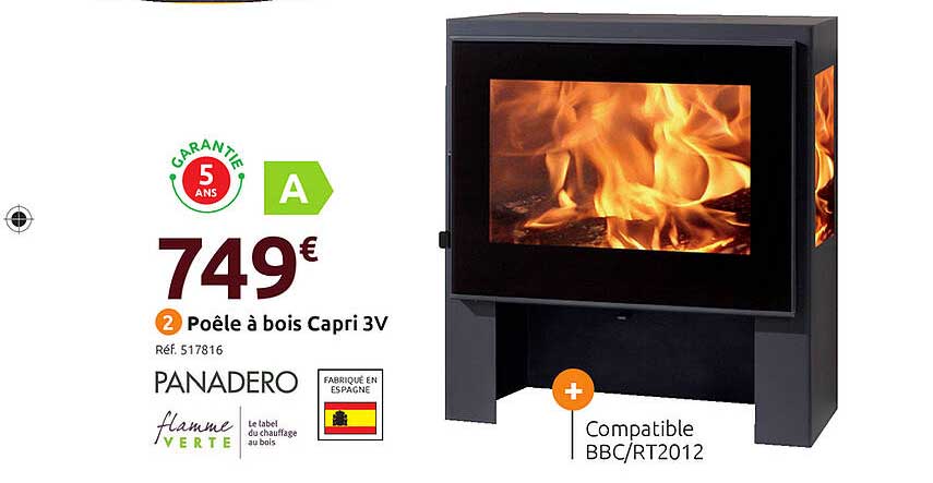 Poêle à Bois Capri 3v Panadero