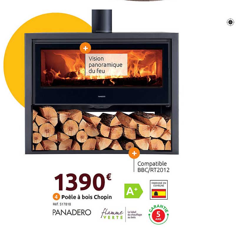 poêle à bois chopin panadero