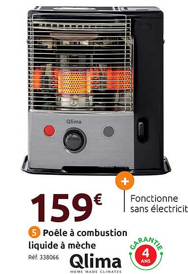 Poêle à Combustion Liquide à Mèche Qlima