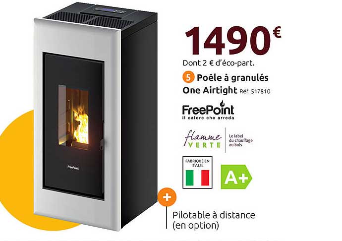 poêle à granulé one airtight freepoint