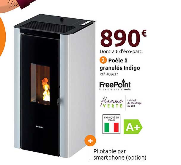 Poêle à Granulés Indigo Freepoint