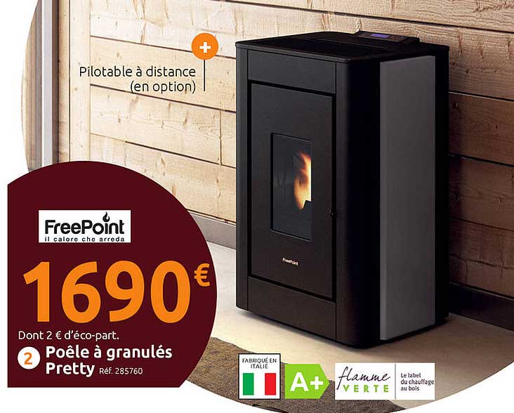 poêle à granulés pretty freepoint