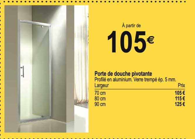 Porte De Douche Pivotante