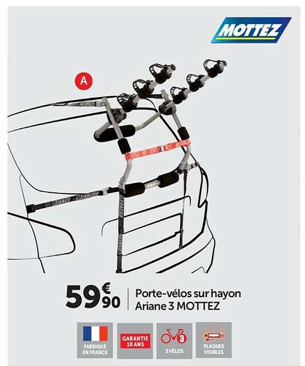 porte-vélos sur hayon ariane 3 mottez