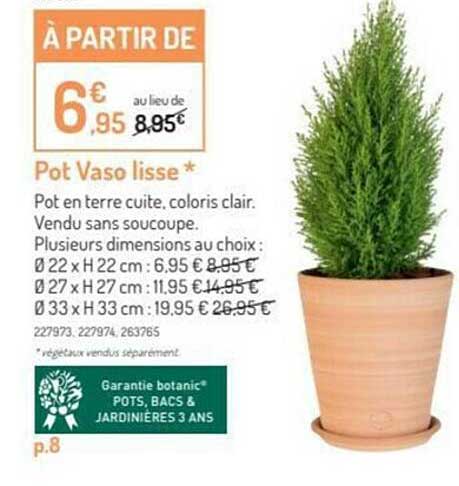 pot vaso lisse