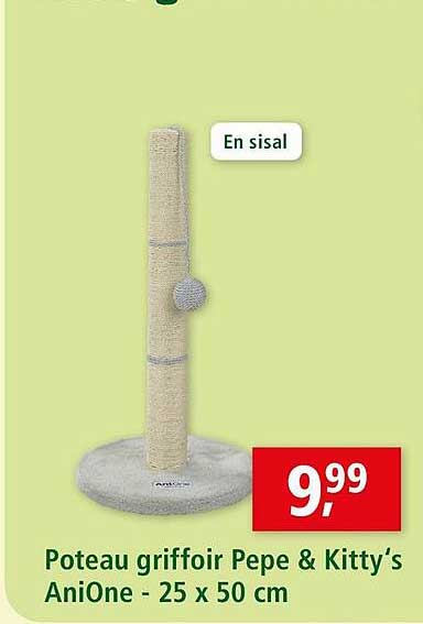 poteau griffoire pépé & kitty's anione - 25 x 50 cm