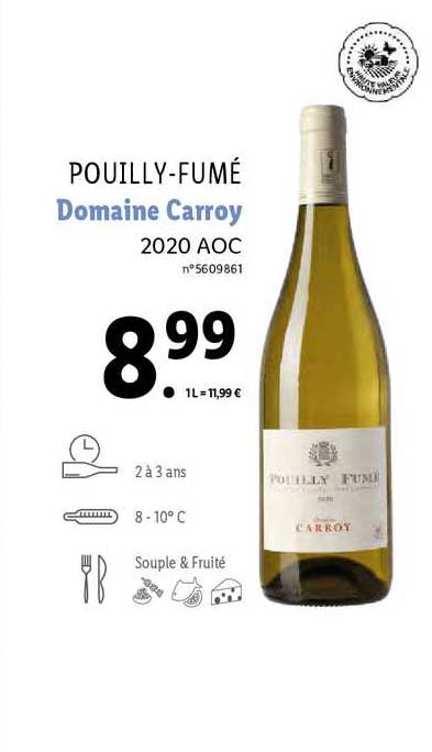 pouilly-fumé domaine carroy 2020 aoc