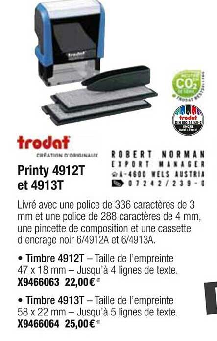 Printy 4912t Et 4913t Trodat