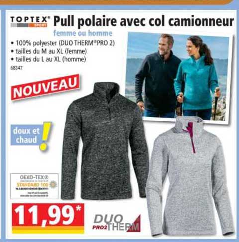 pull polaire avec col camionneur toptex