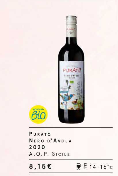 purto nero d'avola 2020 a.o.p. sicile