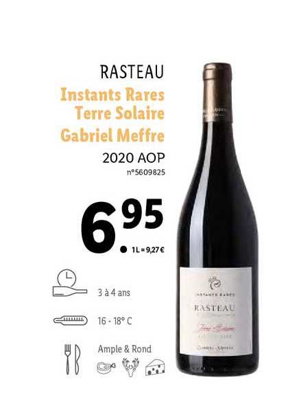 rasteau instants rares terre solaire gabriel meffre 2020 aop