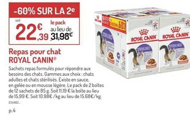 repas pour chat royal canin