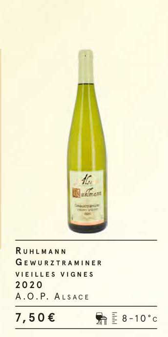 ruhlmann gewurztraminer vieilles vignes a.o.p. alsace