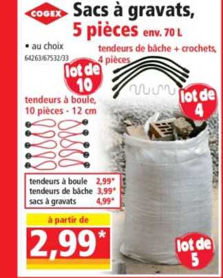 sacs à gravats, 5 pièces cogex