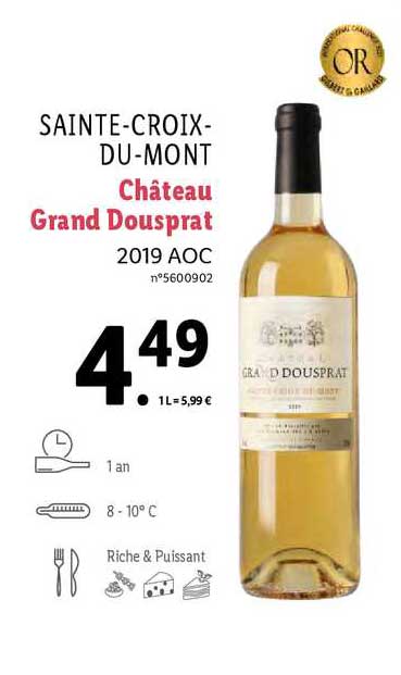 sainte-croix-du-mont château grand dousprat 2019 aoc