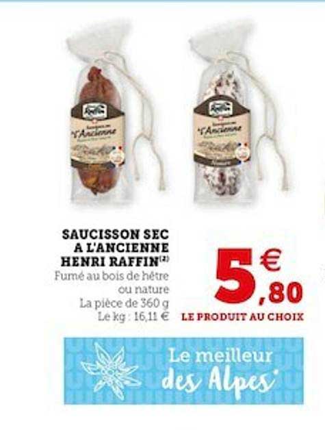 saucisson sec à l'ancienne henri raffin