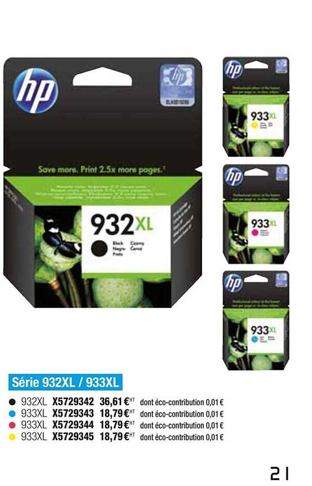 Série 932xl 933xl Hp