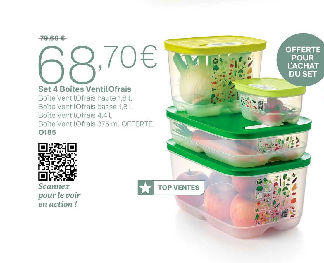 set 4 boîtes ventilofrais