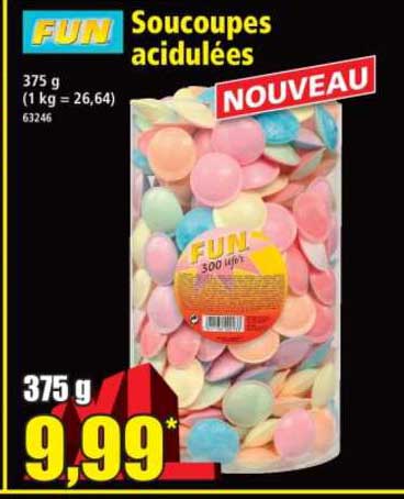 soucoupes acidulées fun