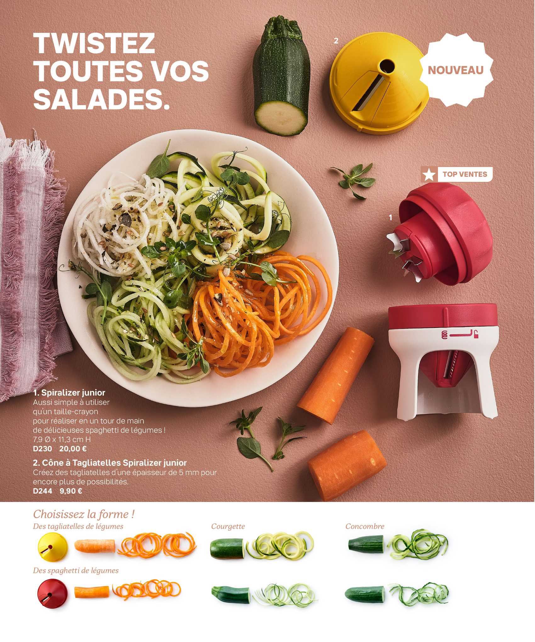 Spiralizer Junior, Cône à Tagliatelles Spiralizer Junior