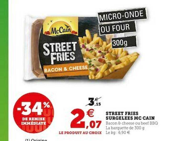 street fries surgelées mc cain