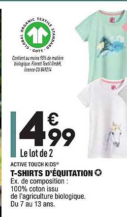 T-shirts D'équitation Active Touch Kids